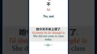 'Video thumbnail for How to say "No" in Chinese | HSK Vocabulary | 不 | Bù #shorts'